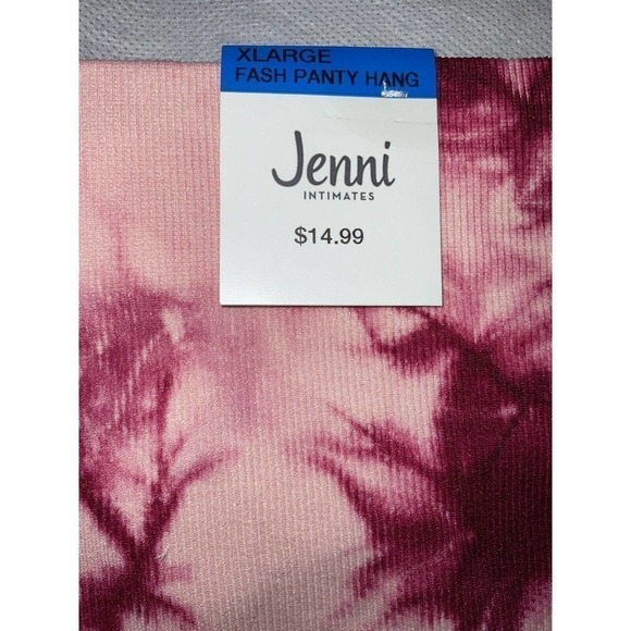 Jenni Women’s Seamless Ribbed Hi-Cut Thong Pink Tie dye Size XL NWT - Picture 4 of 7